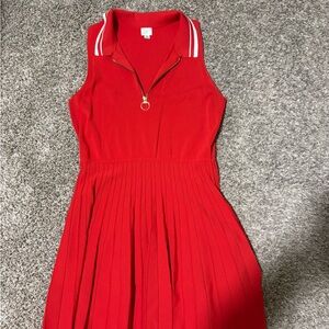 a new day Red Collared Top with Zipper